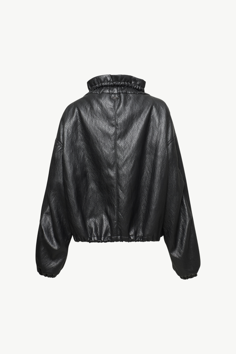 BOMBER JACKET ΜΕ ΥΦΗ ΔΕΡΜΑΤΟΣ