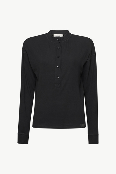 LONG SLEEVE HENLEY T-SHIRT