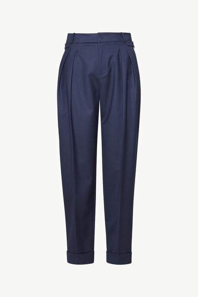 WOOL PLEATED PANTS